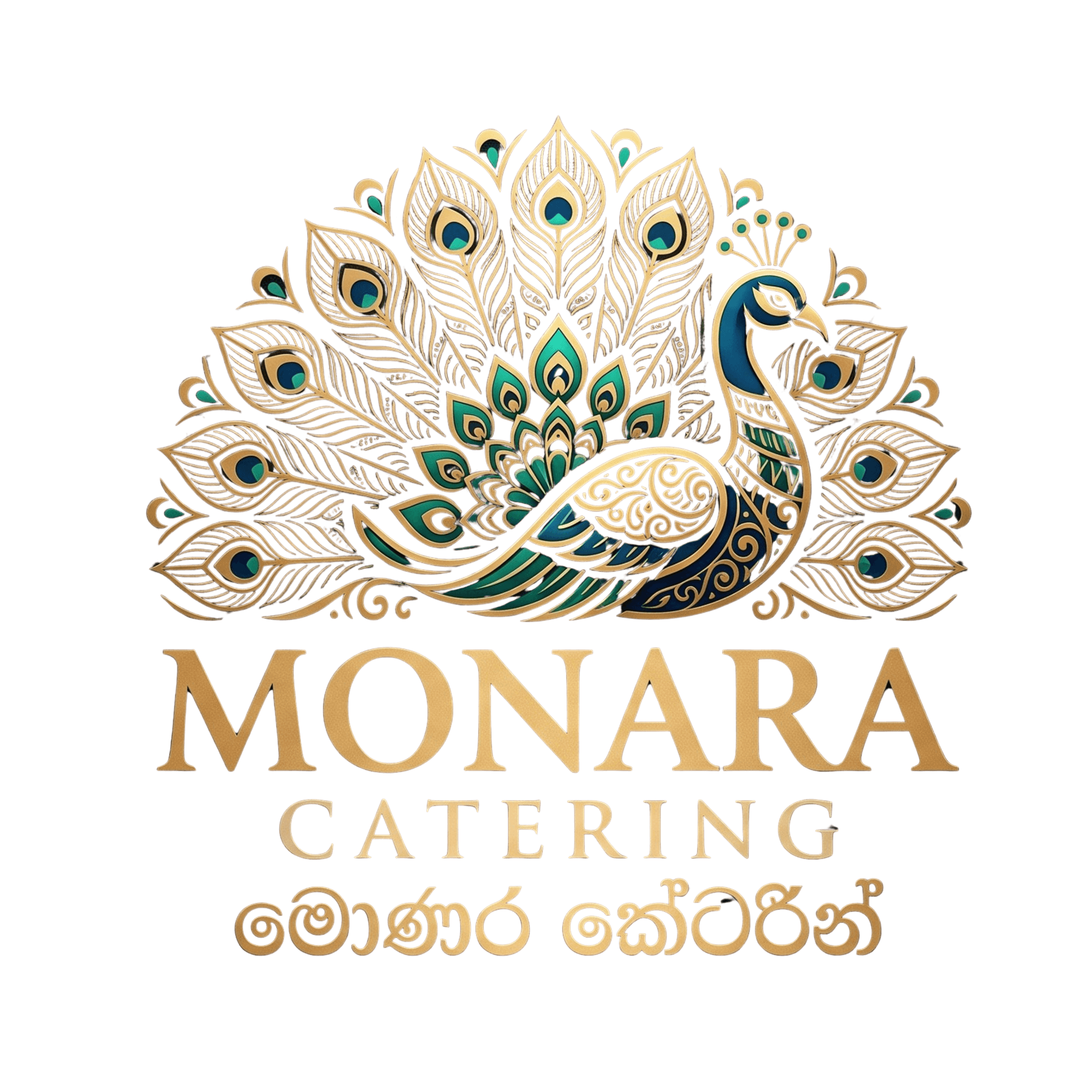 Monara Catering - Premium Peacock Logo